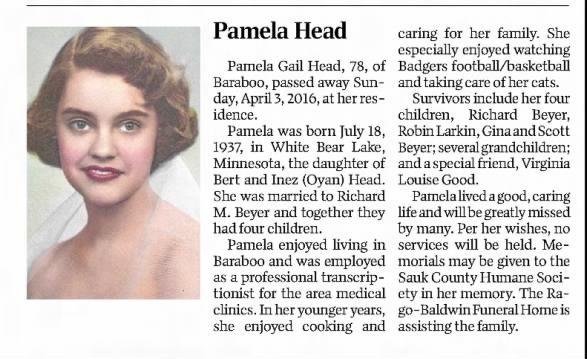 Penny's Obit
